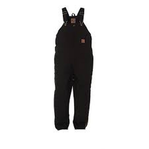 BERNE WORKWEAR Youth Washed Insulated Bib Overall Black for sale at KYGUNCO.
