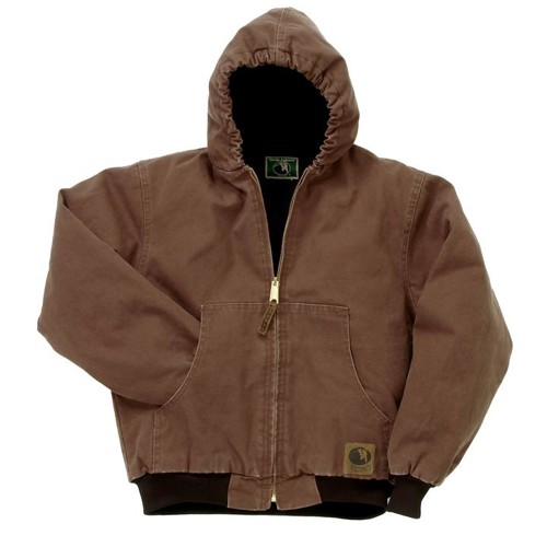 BERNE WORKWEAR Toddler Washed Hooded Jacket Bark for sale at KYGUNCO.