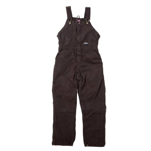 BERNE WORKWEAR Ladies Washed Insulated Bib Overall Dark Brn Short for sale at KYGUNCO.
