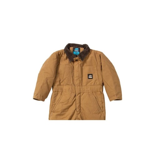 BERNE WORKWEAR Youth Washed Insulated Coverall Brown Duck for sale at KYGUNCO.