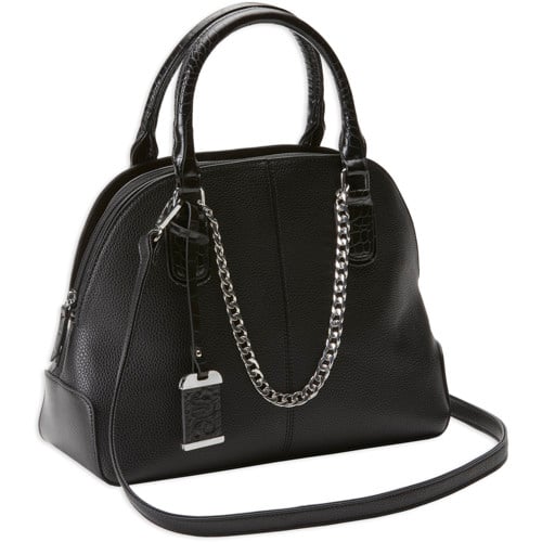 BULLDOG Satchel Purse w/Holster - Black w/Black Trim & Cha for sale at KYGUNCO.