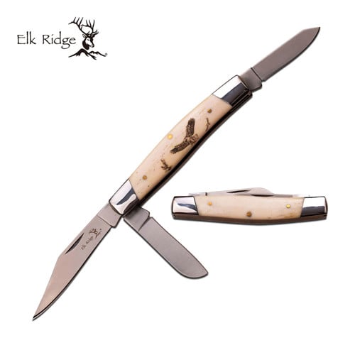 ELK RIDGE Gentlemans 3" White Bone Knife for sale at KYGUNCO.