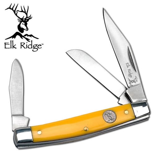 ELK RIDGE Gentlemans 2.7" Derlin Yellow Knife for sale at KYGUNCO.