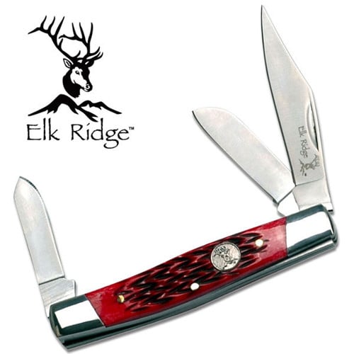 ELK RIDGE Gentlemans Knife 2.75" Red Bone for sale at KYGUNCO.