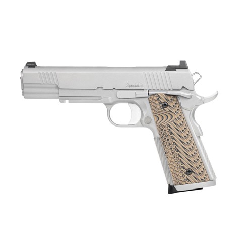 DAN WESSON Specialist 1911 9mm 5" 10rd Pistol w/ Night Sights - Stainless | G10 for sale at KYGUNCO.