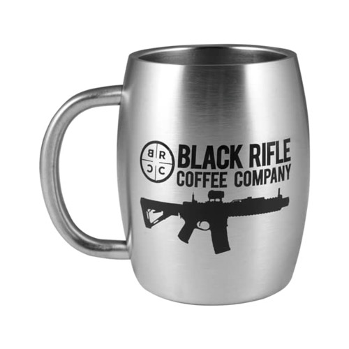 BLACK RIFLE COFFEE COMPANY Classic Logo Stainless Steel Mug for sale at KYGUNCO.