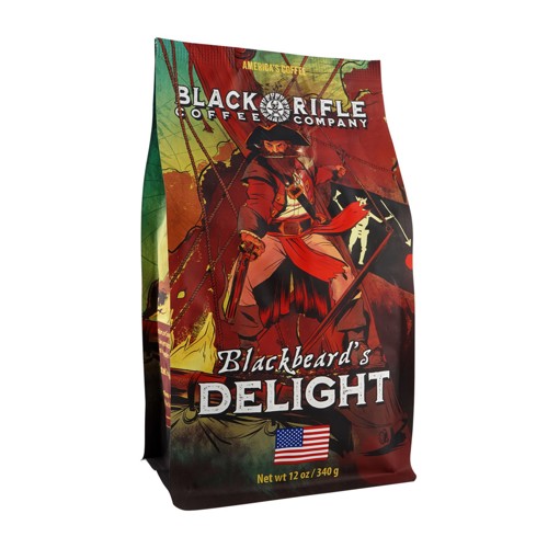 BLACK RIFLE COFFEE Blackbeards Delight Dark Roast Coffee 12 oz Bag for sale at KYGUNCO.