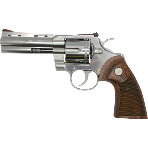 COLT Python 357 Mag 4.3" 6rd Revolver - Stainless / Walnut Grips for sale at KYGUNCO.
