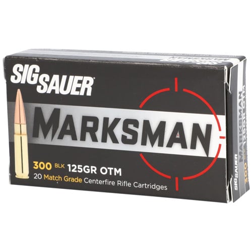 SIG SAUER Marksman 300 AAC Blackout 125 gr Open Tip Match Ammunition | 20 Rounds for sale at KYGUNCO.