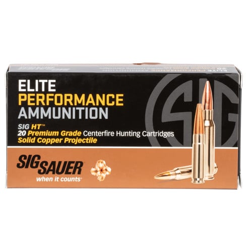 SIG SAUER Elite Copper Hunting 6.5 Creedmoor 120 gr Copper Solid Ammunition | 20 Rounds for sale at KYGUNCO.