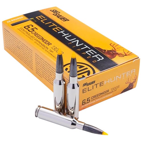 SIG SAUER Elite Hunter Tipped 6.5 Creedmoor 130 gr Controlled Expansion Ammunition | 20 Rounds for sale at KYGUNCO.
