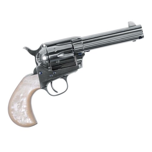 UBERTI 1873 Doc Holliday Cattleman 357 MAG 4.75" 6rd Revolver - Stainless / Pearl Birdshead for sale at KYGUNCO.