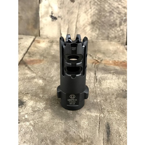 GEMTECH Quickmount 7.62mm Carbon Cutting Muzzle Brk 5/8-24 for sale at KYGUNCO.