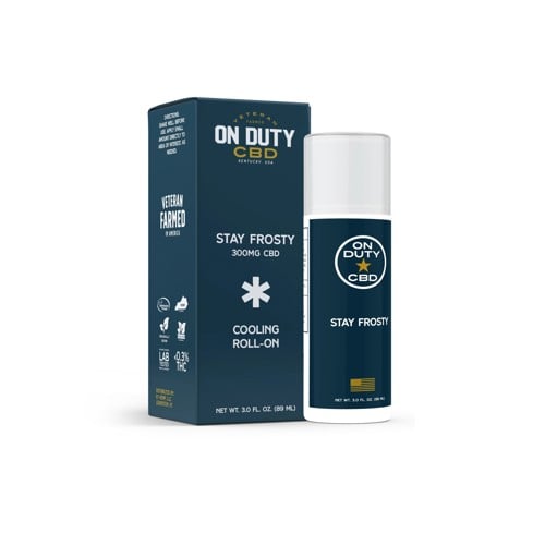 ON DUTY CBD Stay Frosty Cooling Roll-On 300 mg CBD for sale at KYGUNCO.
