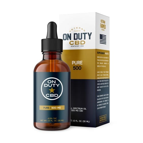 ON DUTY CBD Pure Full Spectrum CBD Oil 500 mg 1 fl oz for sale at KYGUNCO.