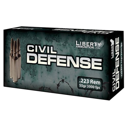 LIBERTY AMMUNITION 223 Rem Civil Defense Copper Mono HP 55Gr 20rd for sale at KYGUNCO.