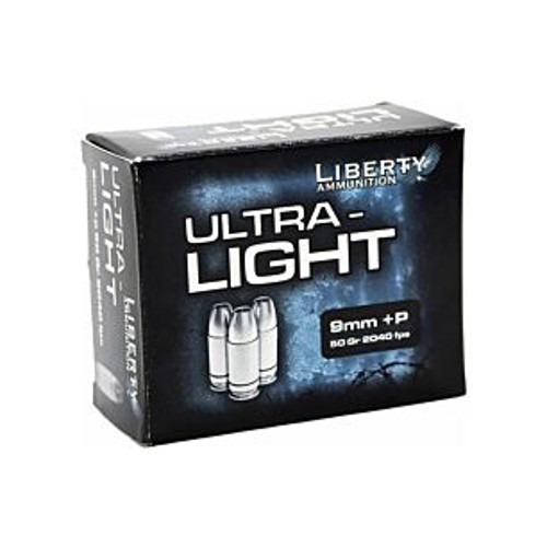LIBERTY AMMUNITION 9mm +P Ultra-Light Copper Mono HP 50Gr 20rd for sale at KYGUNCO.