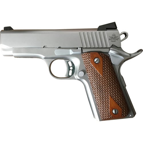 ROCK ISLAND M1911 CS 45 ACP 3.6" 7rd Pistol - Stainless / Wood Grips for sale at KYGUNCO.