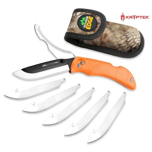 OUTDOOR EDGE 3.5" RazorPro 6 Blade - Orange for sale at KYGUNCO.