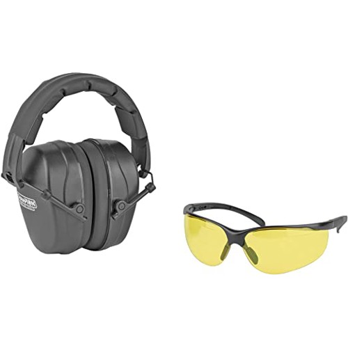 CHAMPION Eye/Ear Protection Combo Blk Passive Muff Amber for sale at KYGUNCO.