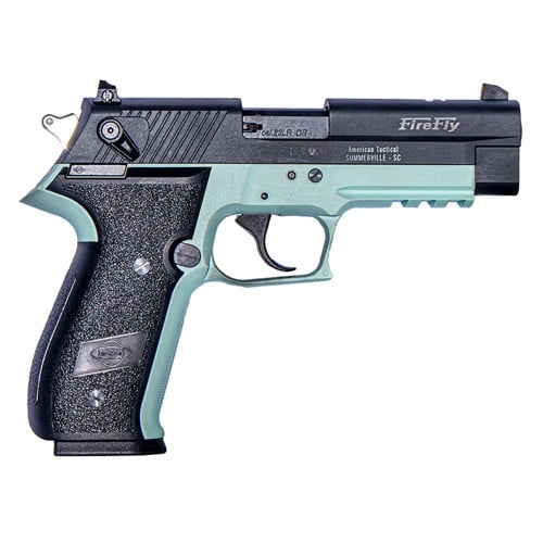 AMERICAN TACTICAL IMPORTS GSG Firefly 22 LR 4" 10rd Pistol - Black / Mint Green for sale at KYGUNCO.