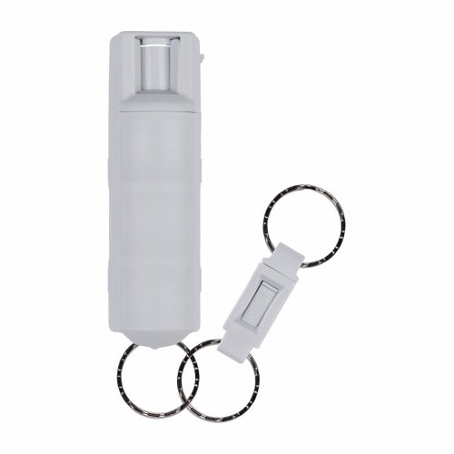 SABRE Red Pepper Spray Keychain QR Key Ring Light Gray for sale at KYGUNCO.