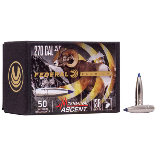 FEDERAL AMMO Reloading Bullets Terminal Ascent Comp 136 Grain 50rd for sale at KYGUNCO.