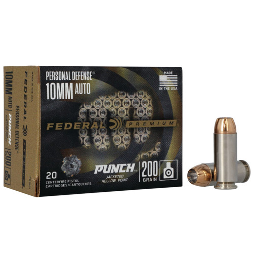 FEDERAL AMMO PUNCH Personal Defense 10mm 200gr Jacketed Hollow Point | 20 Rounds