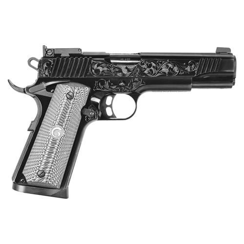 EAA Girsan MC1911 Government Match 45ACP 5" 8rd Pistol - Engraved Black / G10 Grips for sale at KYGUNCO.