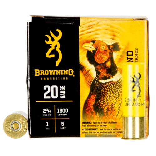 BROWNING BXD Upland 20 Gauge 2-3/4" 1oz #5 Shotgun Ammunition | 25 Rounds for sale at KYGUNCO.