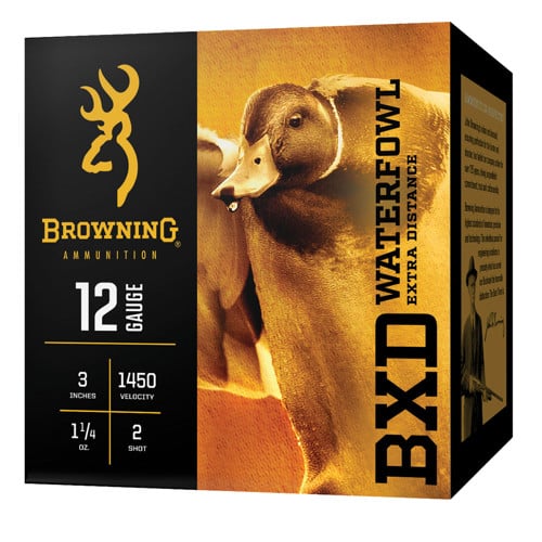BROWNING BXD Waterfowl 12 Gauge 3-12" 1-1/2oz #2 Steel Shotgun Ammunition | 25 Rounds for sale at KYGUNCO.
