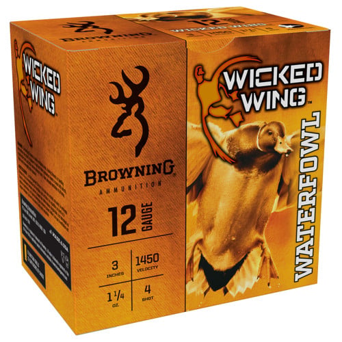 BROWNING AMMO 12Ga 3" 1-1/4 oz 4 Wicked Waterfowl 25rd for sale at KYGUNCO.