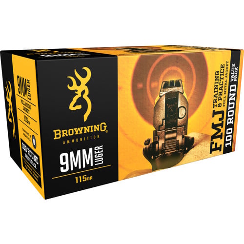 BROWNING Value Pack 9mm 115gr Full Metal Jacket Ammunition | 100 Rounds for sale at KYGUNCO.