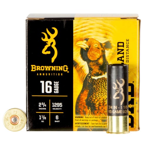 BROWNING BXD Upland 16 Gauge 2-3/4" 1-1/8oz #6 Shotgun Ammunition | 25 Rounds for sale at KYGUNCO.