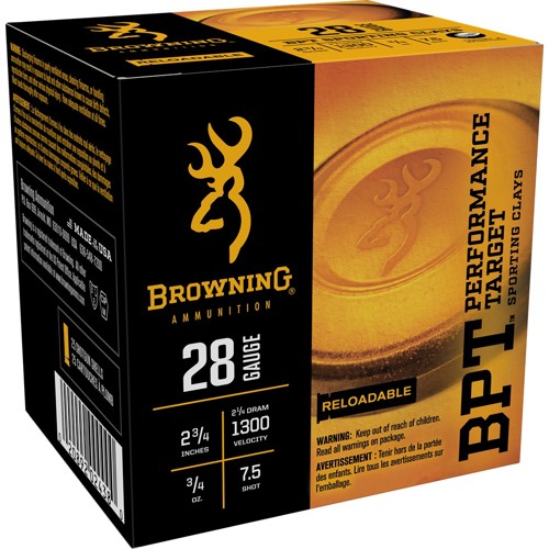 BROWNING AMMO 28 Ga 2-3/4 3/4 oz Sporting 7.5 BPT Sporting 25rd for sale at KYGUNCO.