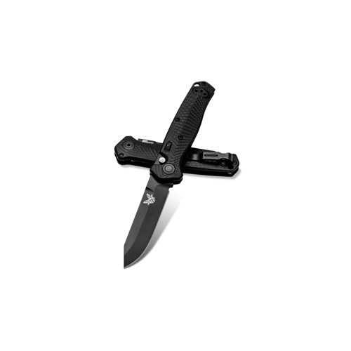 BENCHMADE Mediator Folding Knife 3.3" Reverse Tanto Blade w/ Black G10 Handles for sale at KYGUNCO.