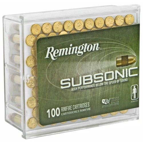 REMINGTON SubSonic 22LR 40Gr Copper Plated Hollow Point Ammuntion | 100 Round