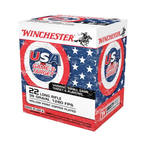 WINCHESTER AMMO 22 LR USA 36Gr Copper Plated HP 500rd for sale at KYGUNCO.