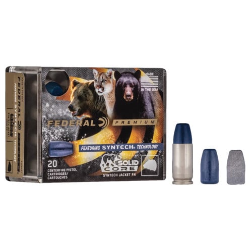 FEDERAL AMMO Premium SOLID CORE 357 Mag 180gr Syntech Jacket FN Ammunition | 20 Rounds for sale at KYGUNCO.
