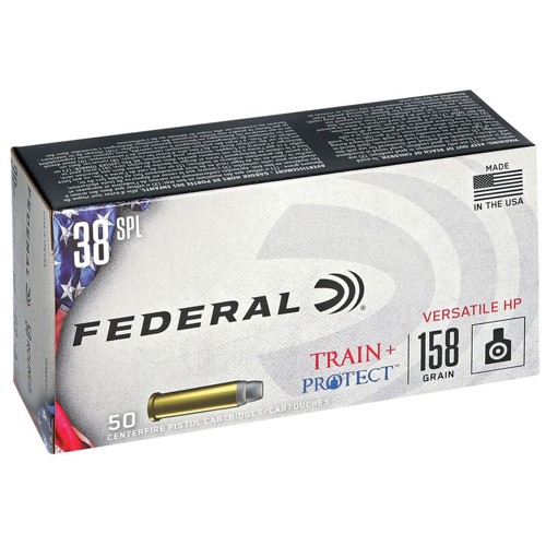 FEDERAL AMMO 38 Special 158Gr Versatile Hollow Point VHP Train + Protect - 50rd Ammunition for sale at KYGUNCO.
