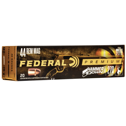 FEDERAL AMMO 44 Rem Mag 270Gr Hammer Down Premium 20rd for sale at KYGUNCO.