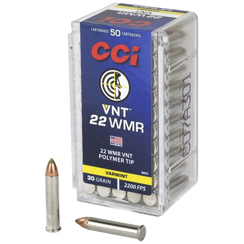 CCI VNT 22 WMR 30gr Varmint Tipped Ammunition | 50 Rounds for sale at KYGUNCO.