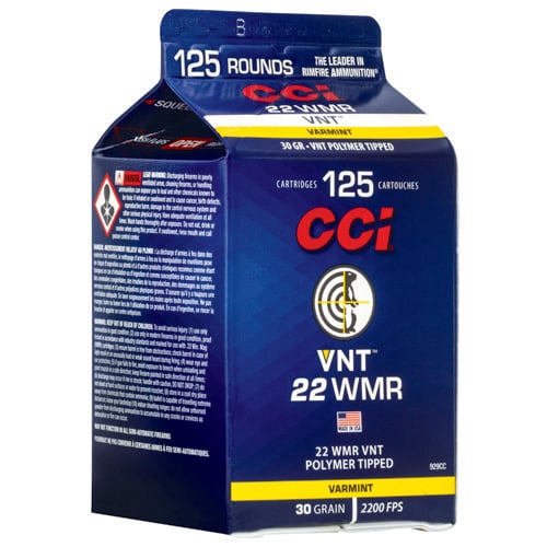 CCI Varmint 22 WMR 30gr Pour Pack Polymer Tipped Ammunition | 125 Rounds for sale at KYGUNCO.