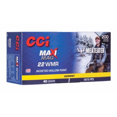 CCI 22 WMR Maxi Mag 40Gr JHP Meat Eater Premium 200rd for sale at KYGUNCO.
