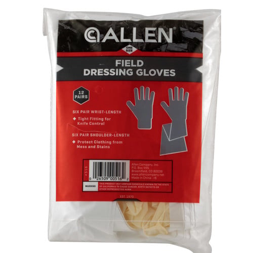 ALLEN Field Dressing Gloves, 12pk for sale at KYGUNCO.