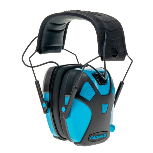CALDWELL Youth Electronic Earmuff Neon Blue for sale at KYGUNCO.