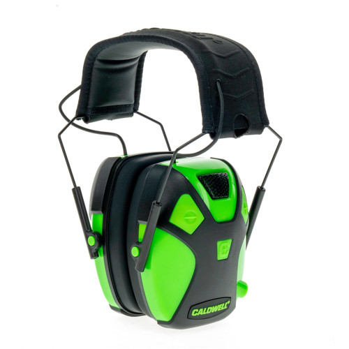 CALDWELL Youth Electronic Earmuff Neon Green for sale at KYGUNCO.