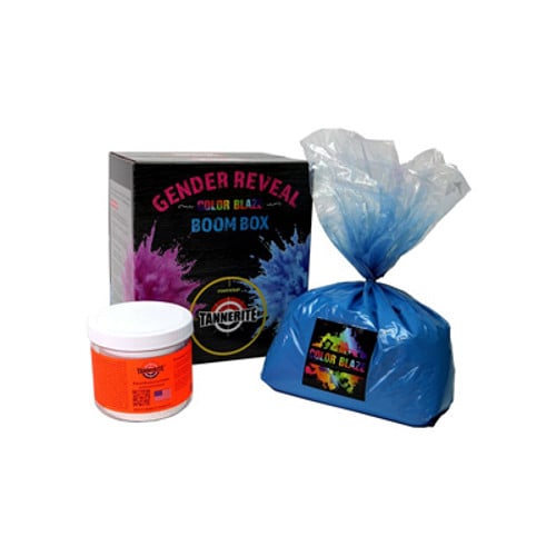 TANNERITE Blue Gender Reveal 1lb Target / 10lb Blue Powder for sale at KYGUNCO.