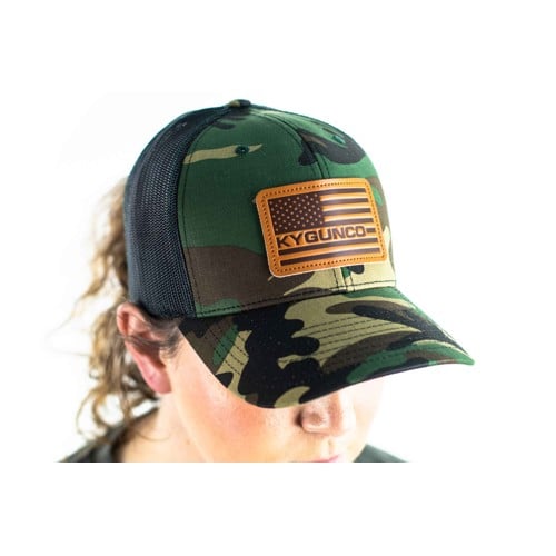 KYGUNCO Flag Hat - Camo/Black for sale at KYGUNCO.