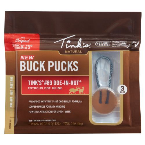 TINKS Buck Pucks #69 Synthetic Scent Hangers Bilingual for sale at KYGUNCO.